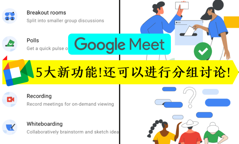 Photo of 【最新】Google Meet 推出 5 大新功能！还可以进行分组讨论！